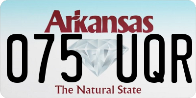 AR license plate 075UQR