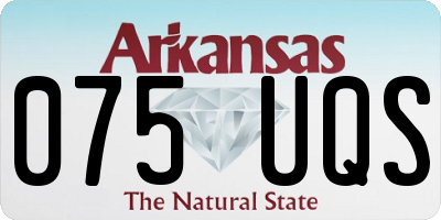 AR license plate 075UQS