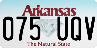 AR license plate 075UQV