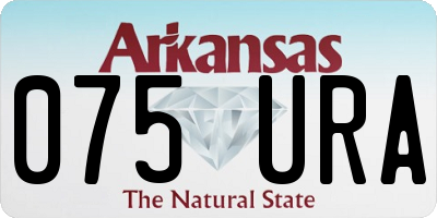 AR license plate 075URA