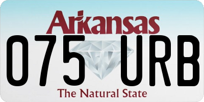 AR license plate 075URB