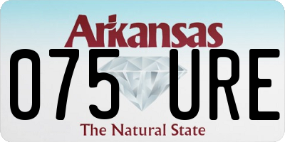 AR license plate 075URE