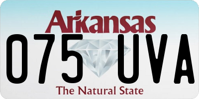 AR license plate 075UVA