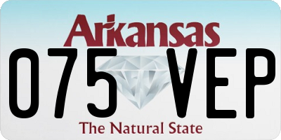 AR license plate 075VEP