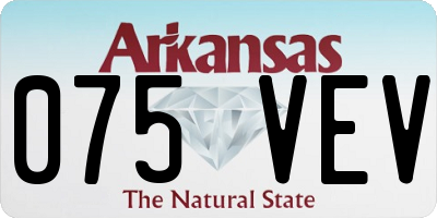AR license plate 075VEV