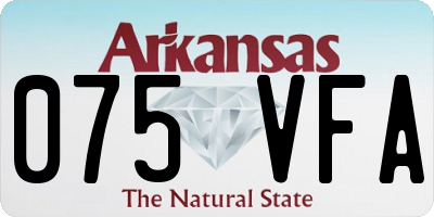 AR license plate 075VFA