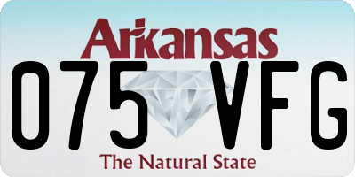 AR license plate 075VFG
