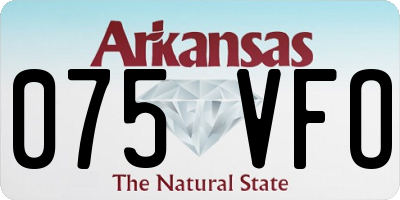 AR license plate 075VFO