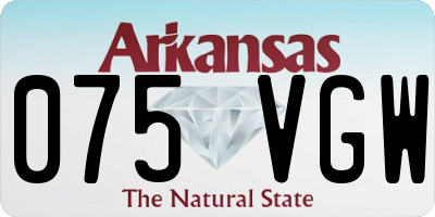 AR license plate 075VGW