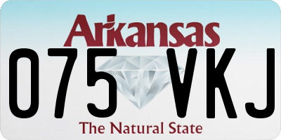 AR license plate 075VKJ