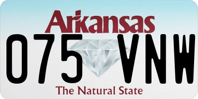 AR license plate 075VNW