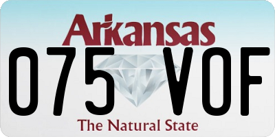 AR license plate 075VOF