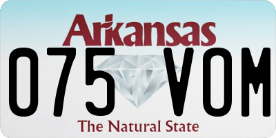 AR license plate 075VOM