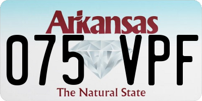 AR license plate 075VPF