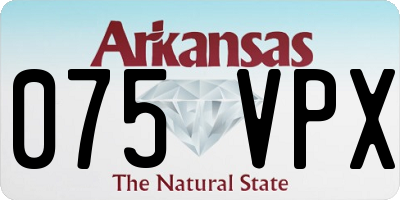 AR license plate 075VPX
