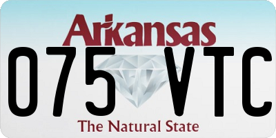 AR license plate 075VTC