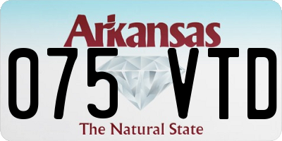 AR license plate 075VTD