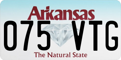 AR license plate 075VTG