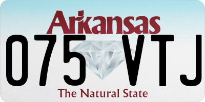 AR license plate 075VTJ