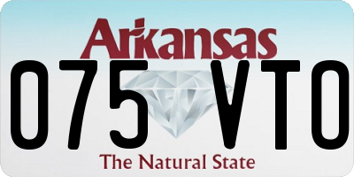 AR license plate 075VTO