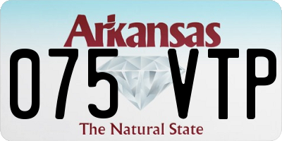 AR license plate 075VTP