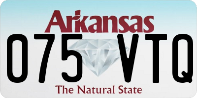 AR license plate 075VTQ