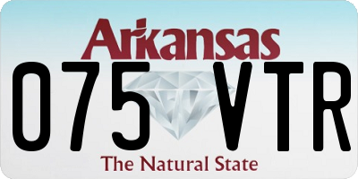 AR license plate 075VTR