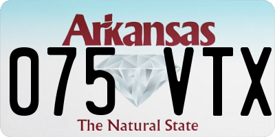 AR license plate 075VTX