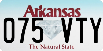 AR license plate 075VTY