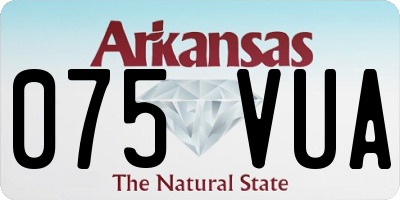 AR license plate 075VUA