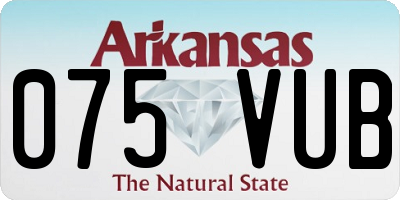AR license plate 075VUB