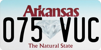 AR license plate 075VUC