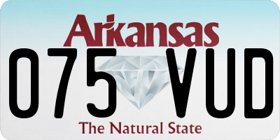 AR license plate 075VUD