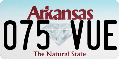 AR license plate 075VUE