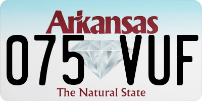 AR license plate 075VUF
