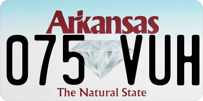 AR license plate 075VUH