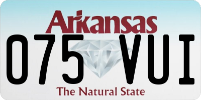 AR license plate 075VUI