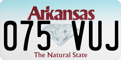 AR license plate 075VUJ
