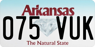 AR license plate 075VUK
