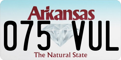 AR license plate 075VUL