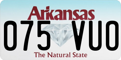 AR license plate 075VUO
