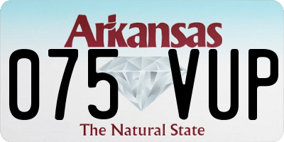 AR license plate 075VUP
