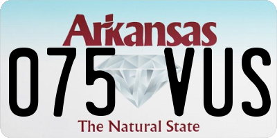 AR license plate 075VUS