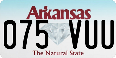 AR license plate 075VUU