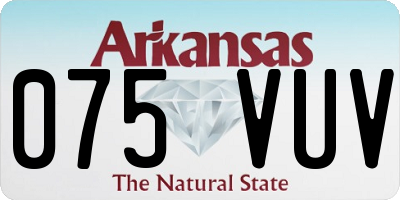 AR license plate 075VUV
