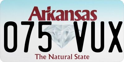 AR license plate 075VUX