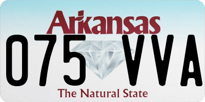 AR license plate 075VVA