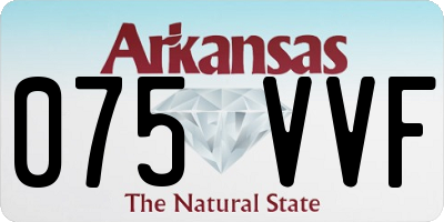 AR license plate 075VVF