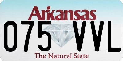 AR license plate 075VVL