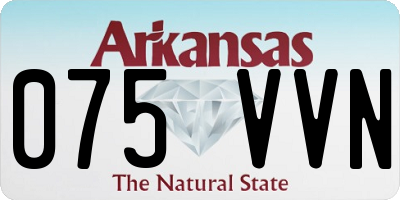 AR license plate 075VVN